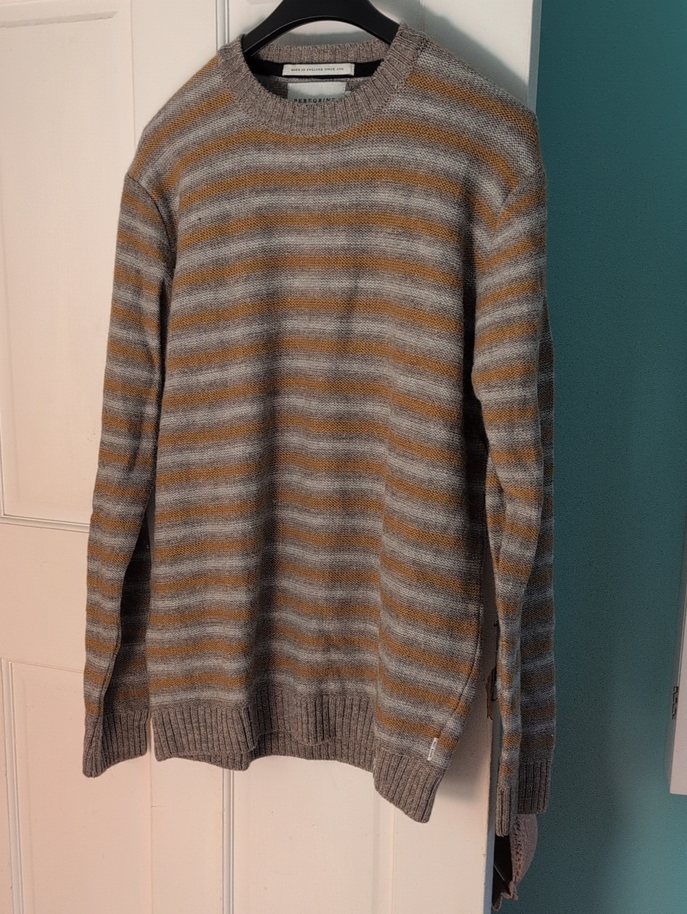NWOT Wool Men's Striped Crewneck Sweater